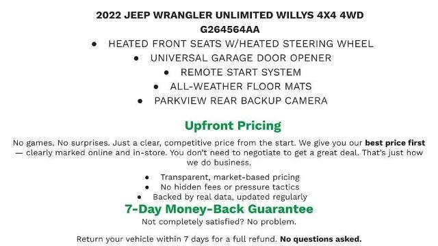 2022 Jeep Wrangler Unlimited Willys 4x4