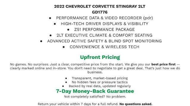 2022 Chevrolet Corvette Stingray 2LT