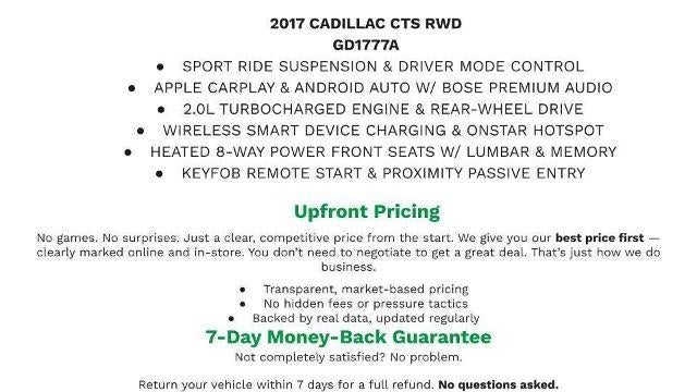 2017 Cadillac CTS RWD