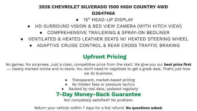 2026 Chevrolet Silverado 1500 High Country