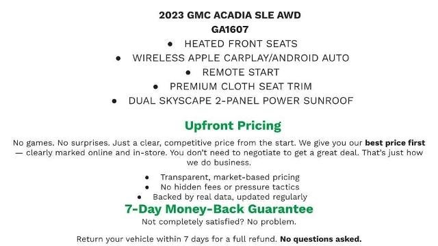 2023 GMC Acadia SLE