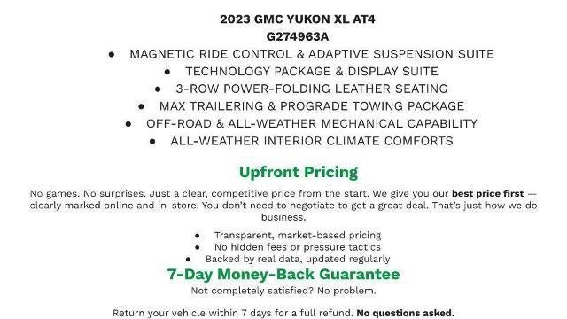 2023 GMC Yukon XL AT4