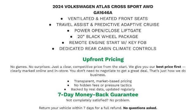2024 Volkswagen Atlas Cross Sport 2.0T SE w/Technology