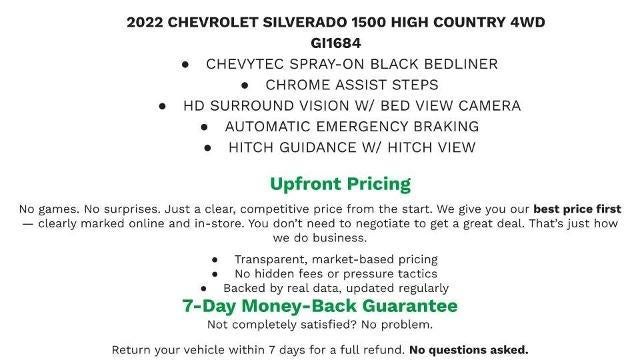 2022 Chevrolet Silverado 1500 High Country